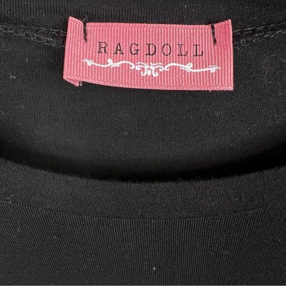 RAGDOLL Short Sleeve Top in Black Women's Size XL - Picture 3 of 4